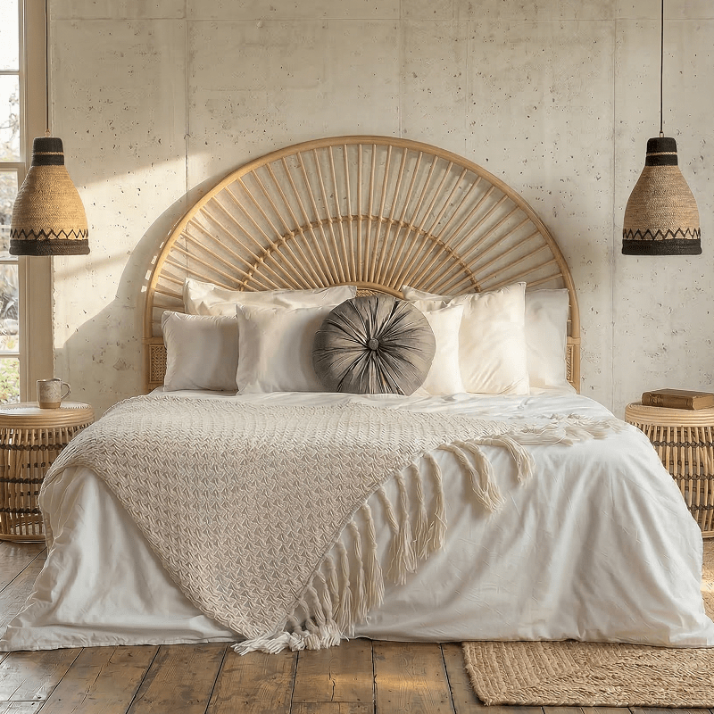 Κεφαλάρι κρεβατιού Sunshine rattan m-y