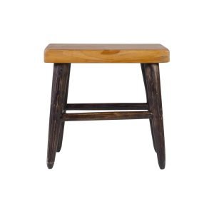 Alternative view of Teak black L stool m-y