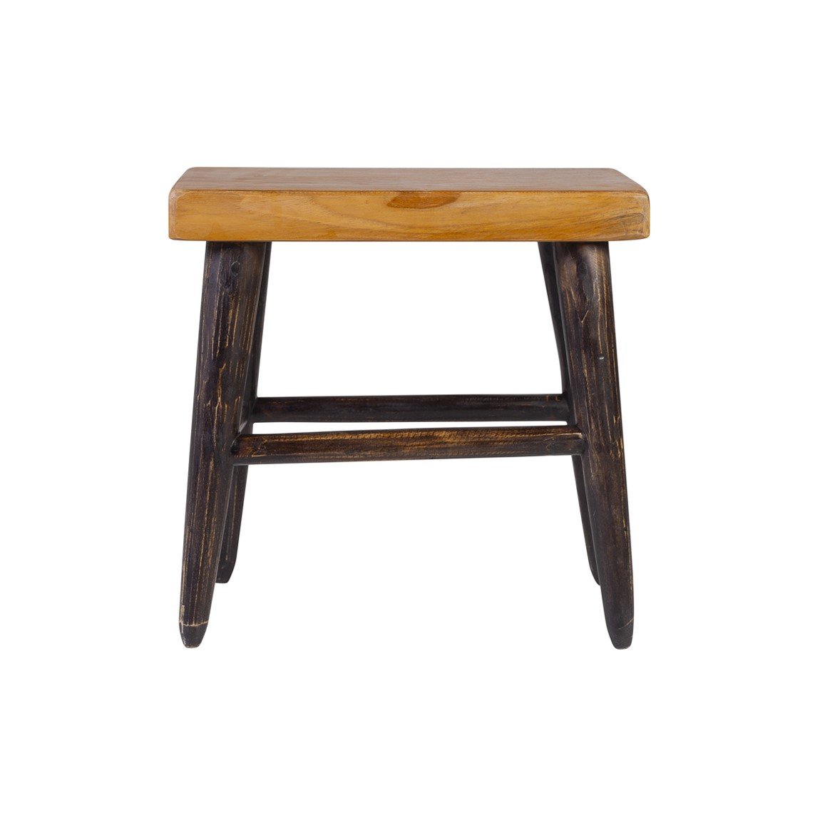 Teak black L stool m-y - Image 2