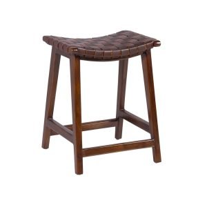 Σκαμπό μπαρ Teak leather m-y