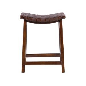 Alternative view of Σκαμπό μπαρ Teak leather m-y