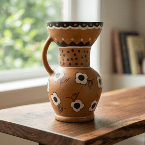 Flower terracotta vase g-n