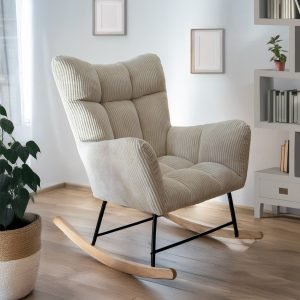 Alternative view of Beige rocking armchair m-y