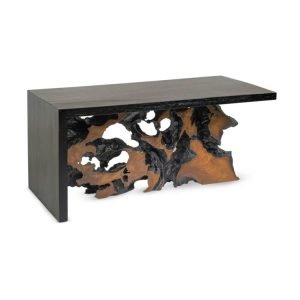 Alternative view of Τραπέζι σαλονιού Teak root 2 black m-y