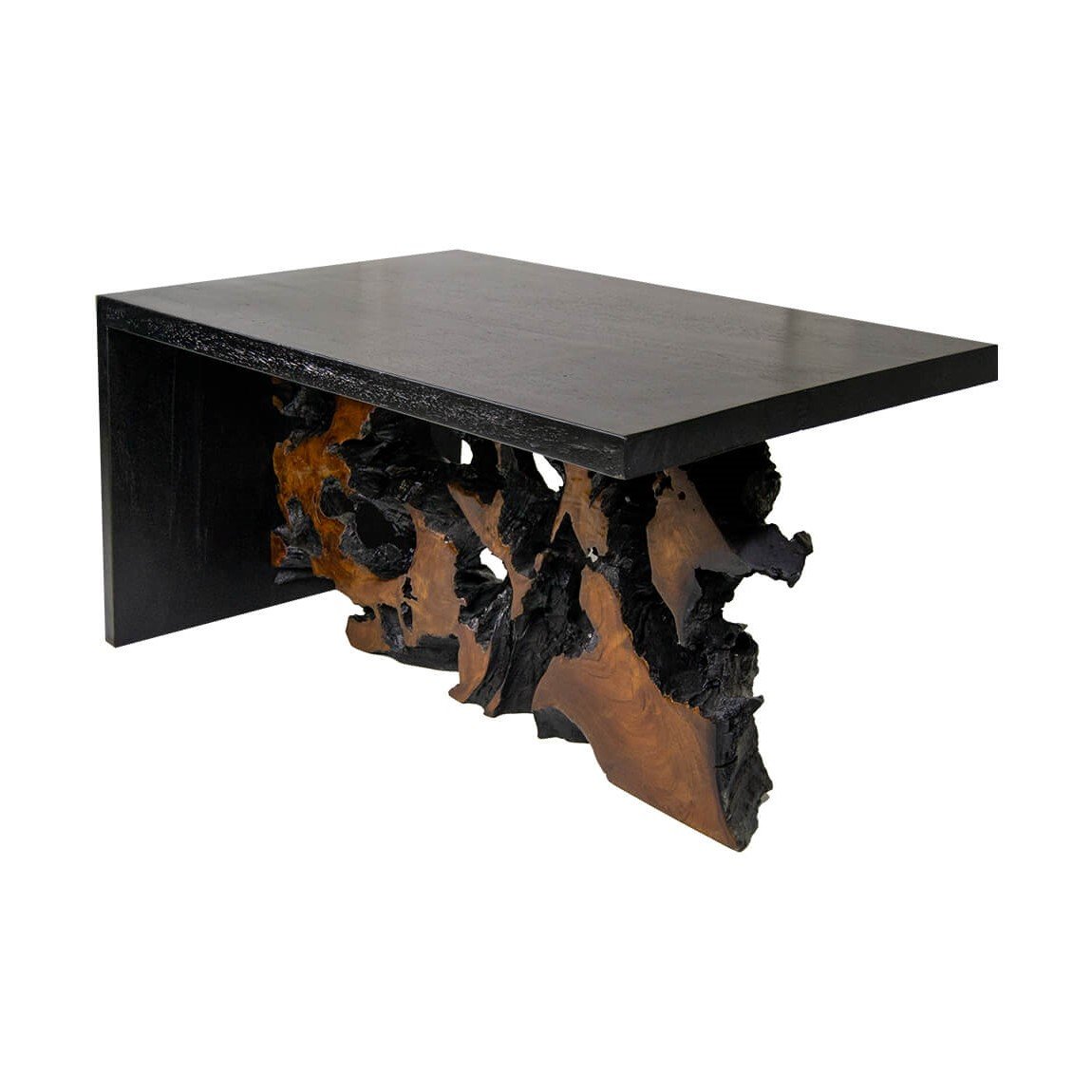 Τραπέζι σαλονιού Teak root 2 black m-y - Image 4