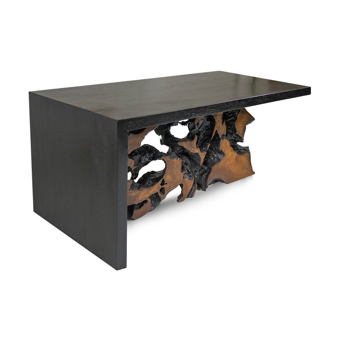 Τραπέζι σαλονιού Teak root 2 black m-y - Image 5