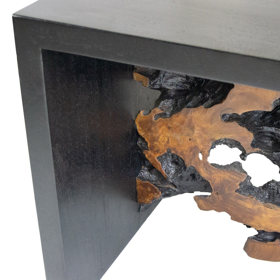 Τραπέζι σαλονιού Teak root 2 black m-y - Image 6