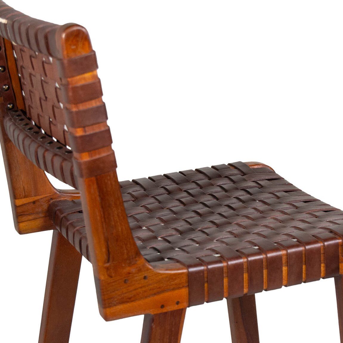 Σκαμπό μπαρ Teak leather 2 m-y - Image 4