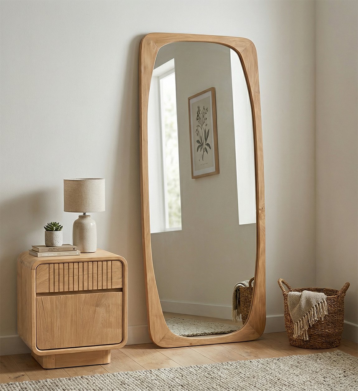Καθρέφτης επιδαπέδιος Eyre teak m-y - Image 2
