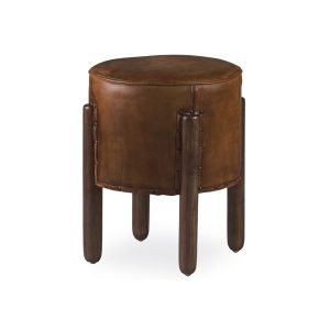 Σκαμπό Round leather m-y